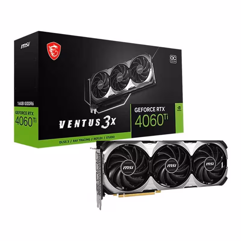 کارت گرافیک ام اس آی مدل GeForce RTX4060 Ti OC VENTUS با ظرفیت 16 گیگابایت GDDR6