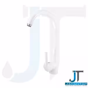 شیر ظرفشویی اهرمی سفید کروم آریانا (مدل رویال)