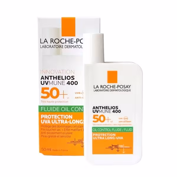 فلوئید ضد آفتاب لاروش پوزای La Roche Posay مدل fluide oil control حجم 50 میل اصل | مناسب پوست چرب