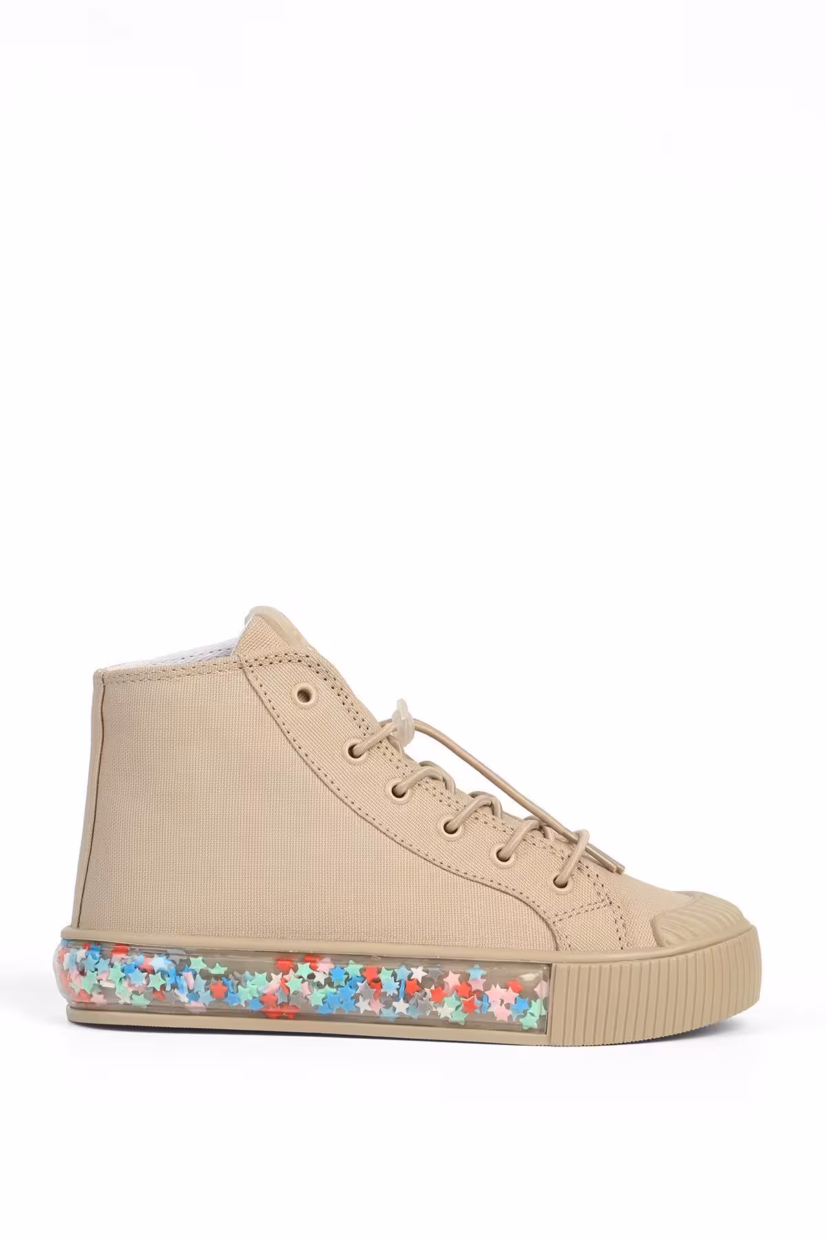 اسنیکر دخترانه و پسرانه بچگانه CANDY STAR COLOR BEAD BEIGE BEDS SHORT SHOST BN Benetton