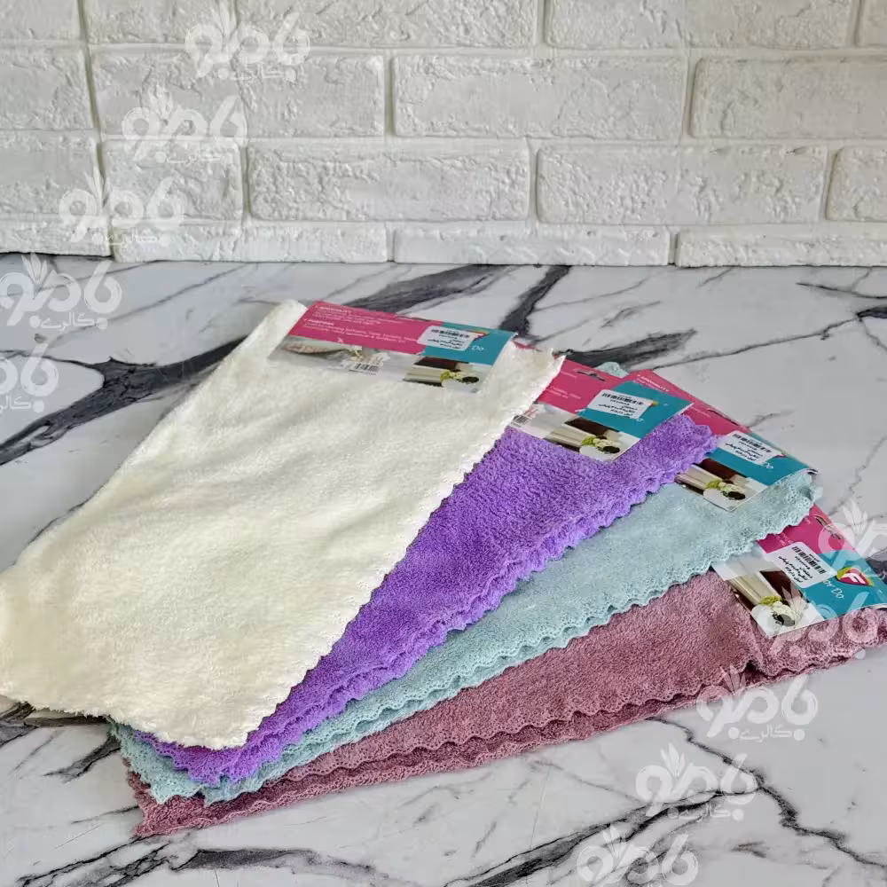 دستمال تنظیف 40*40 پلیشی لیبل دار 416