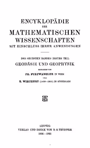 خرید و دانلود نسخه کامل کتاب Geodäsie und Geophysik