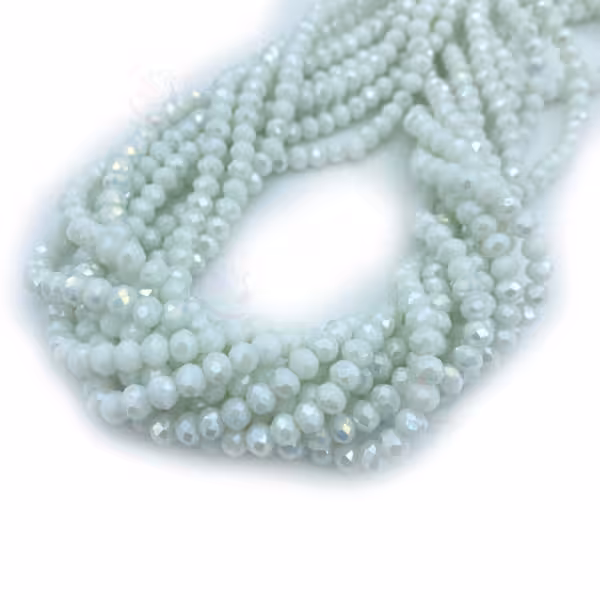 کریستال سنگی سایز 6   ( سفید گچی هفت رنگ )