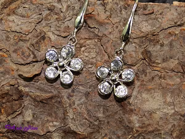 گوشواره آویز استیل گل G5221