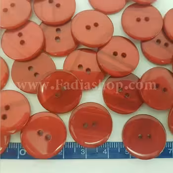 دکمه روپوشی 32 صدف قرمز