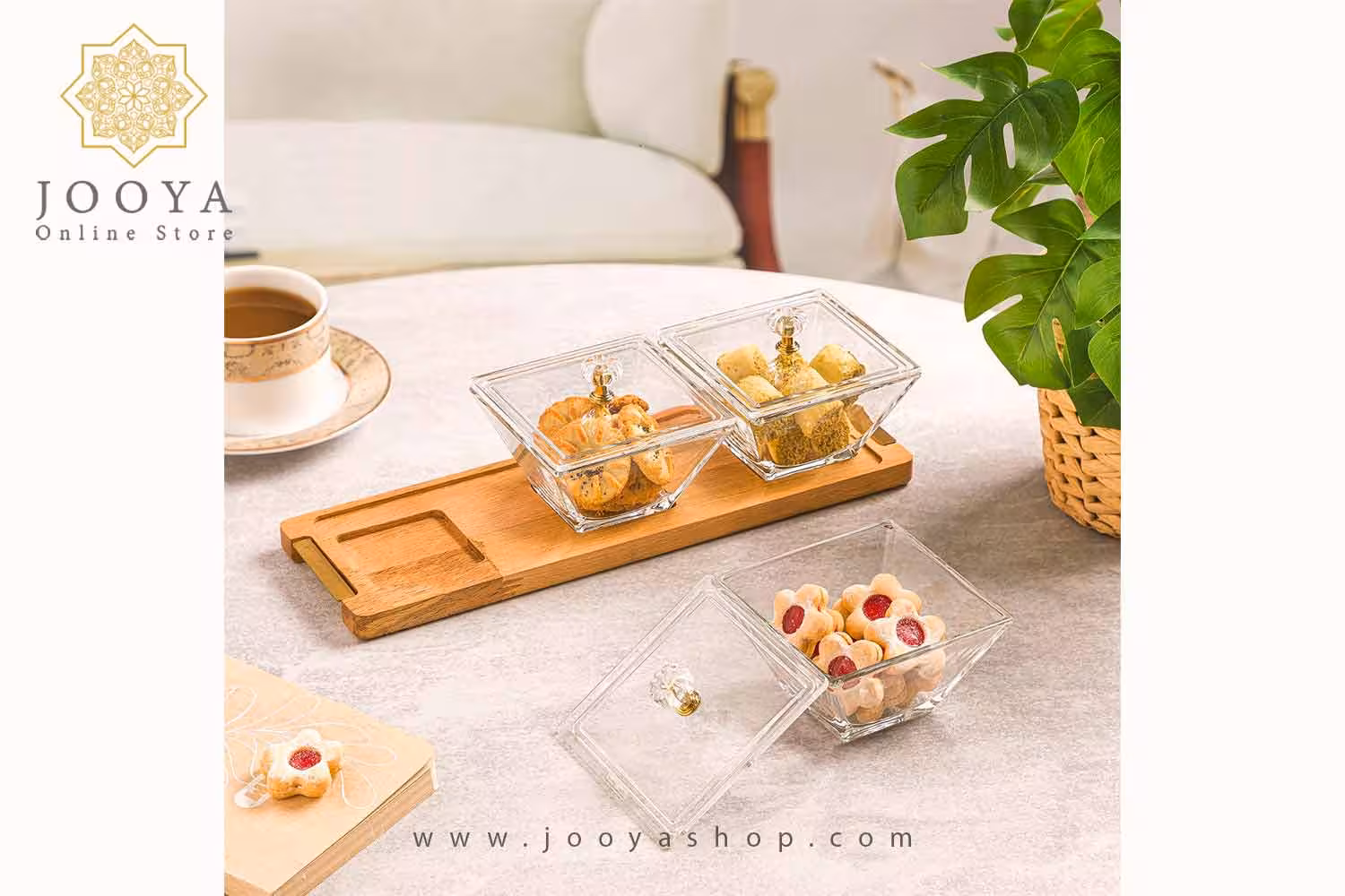 اردور خوری شیشه ای مربع استنددار سه خانه با درب اکرولیک لیمون