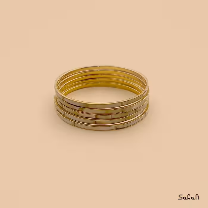 النگو برنج و صدف ست 5تایی