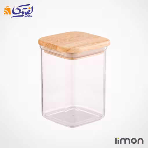 جا ادویه لیمون طرح سارینا درب چوبی سایز 1 کد 2197