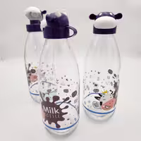 ظرف شیر شیشه ای برند تیتیز پلاستیک ترکیه مدل Cow Bottle با حجم 1L