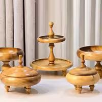 ست پذیرایی 5تیکه چوب گردو سوپر براق