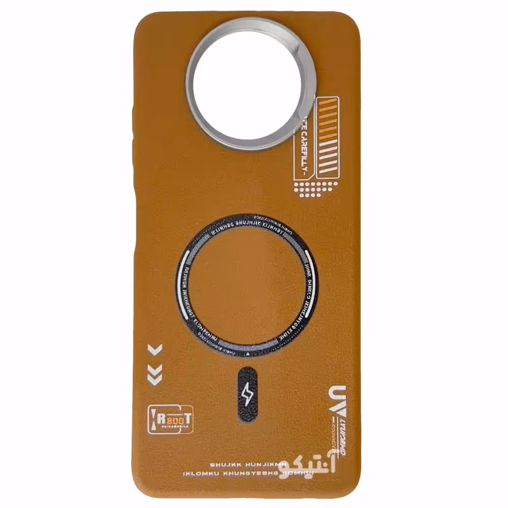 قاب TPU لنز متال طرح مگ سیف مناسب برای Xiaomi Poco X3-رنگ قهوه ای