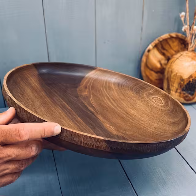 ظرف چوبی پذیرایی گردو کد 921