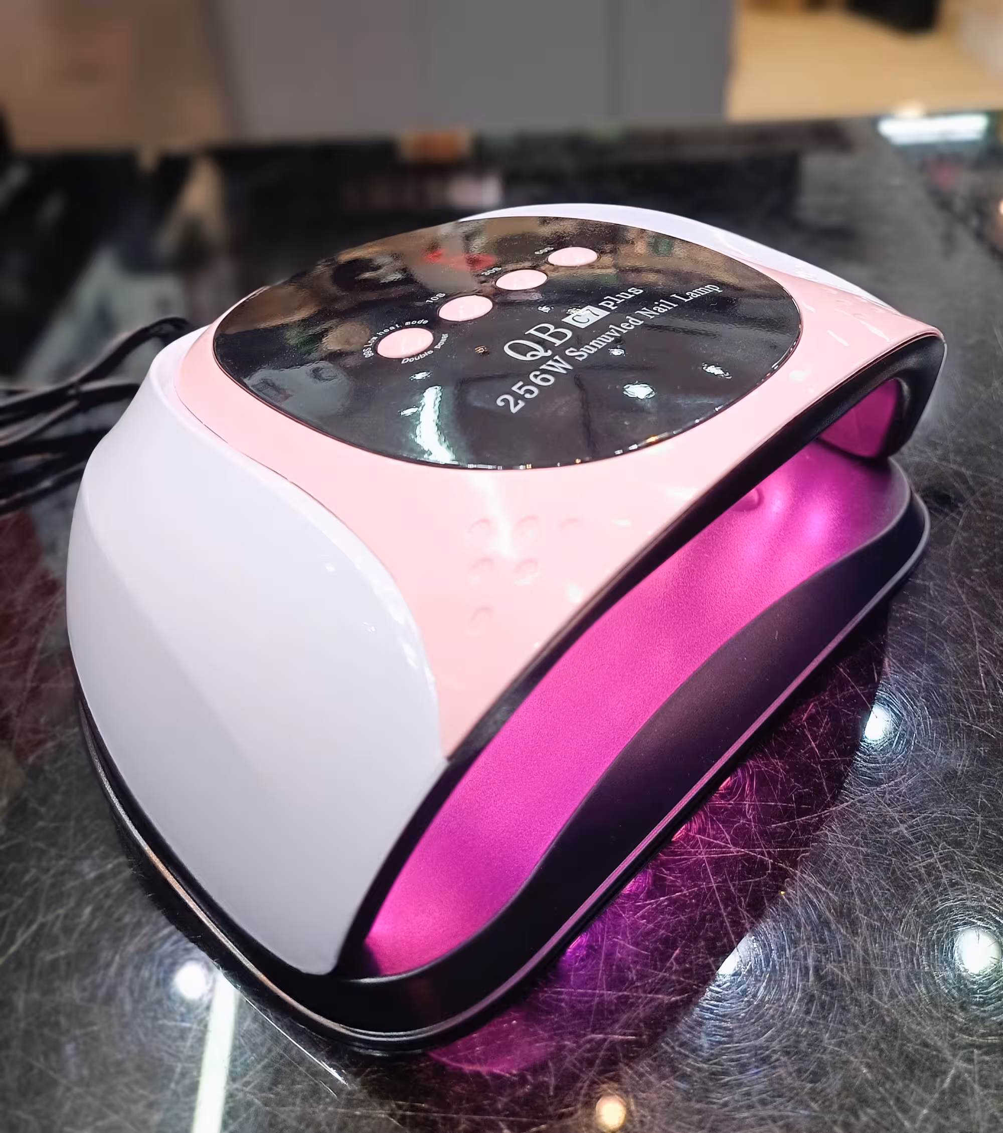 دستگاه یو وی لاک خشک کن 256 وات سری QB مدل C7 plus سان sun یووی
