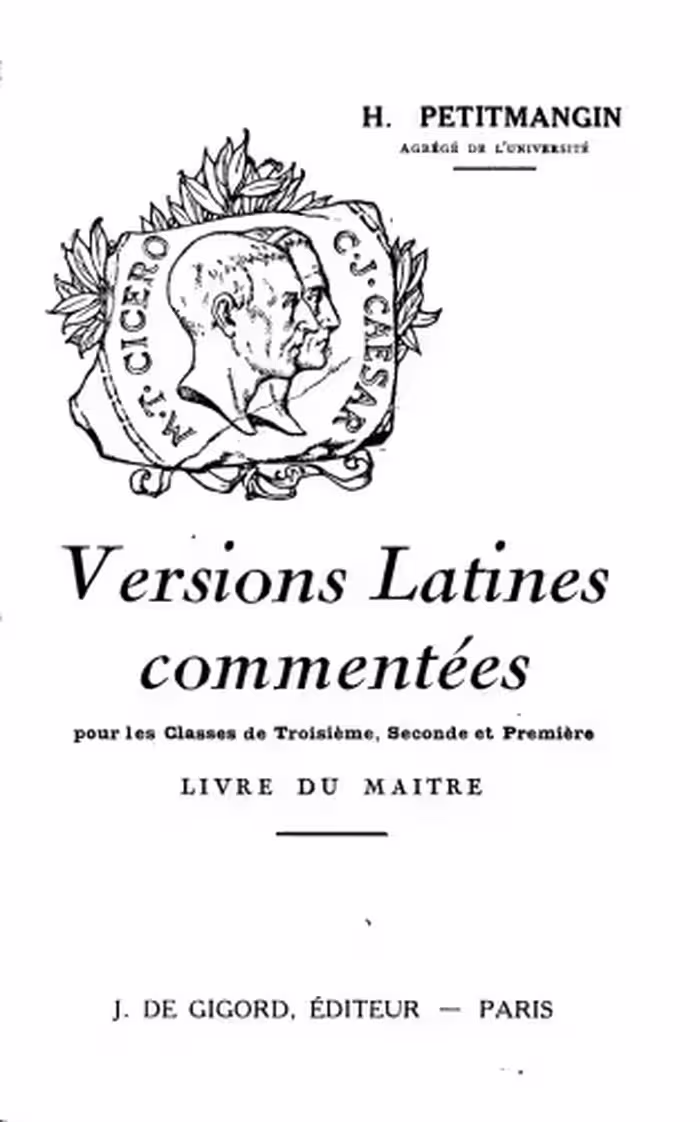 خرید و دانلود نسخه کامل کتاب Versions latines commentées pour les classes de troisième, seconde et première. Livre du maître