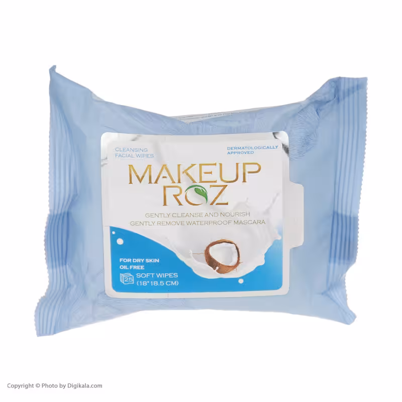 دستمال مرطوب میکاپ رز بسته 25 عددی