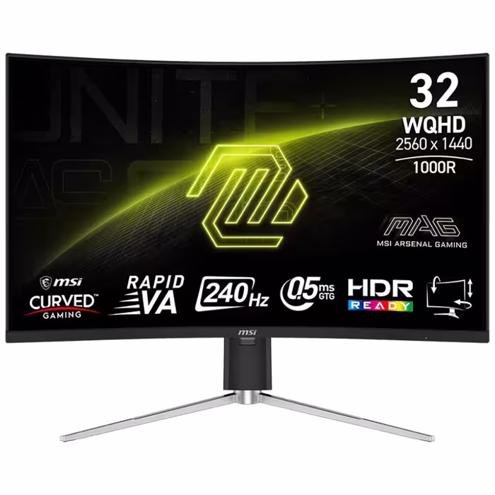 مانیتور گیمینگ خمیده ام اس آی MSI MAG 325CQRXF سایز 32 اینچ