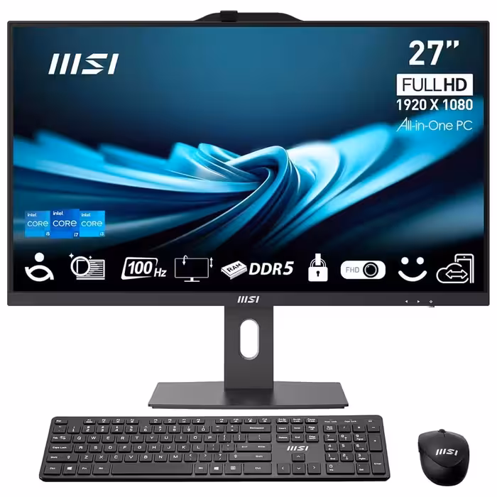 کامپیوتر همه کاره (All In One) 27 اینچ ام اس آی مدل PRO AP272P 13MA I3-13100/8GBDDR5/500GBSSD/UHD Graphics