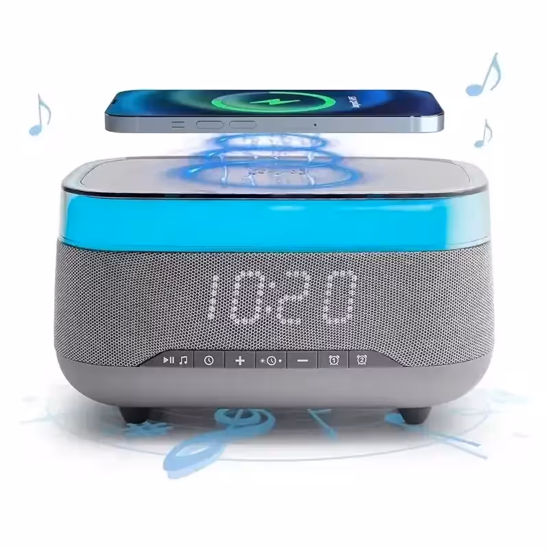 اسپیکر بلوتوثی چندکاره مدل Multifunctional Digital Alarm-Wireless Charger