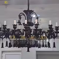 لوستر باکارات مشکی خطی