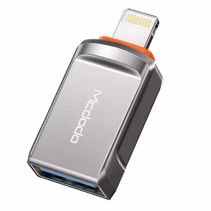 مبدل اوتی‌جی آیفون یواس‌بی به لایتنینگ  MCDODO OTG USB-A 3.0 To Lightning