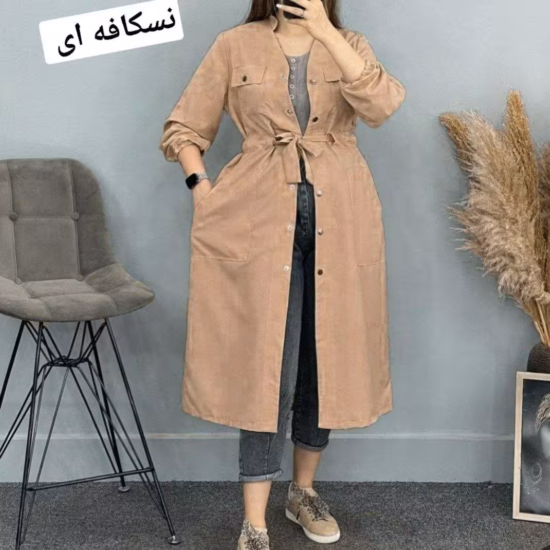 مانتو پاییزه بلند جنس میکرو