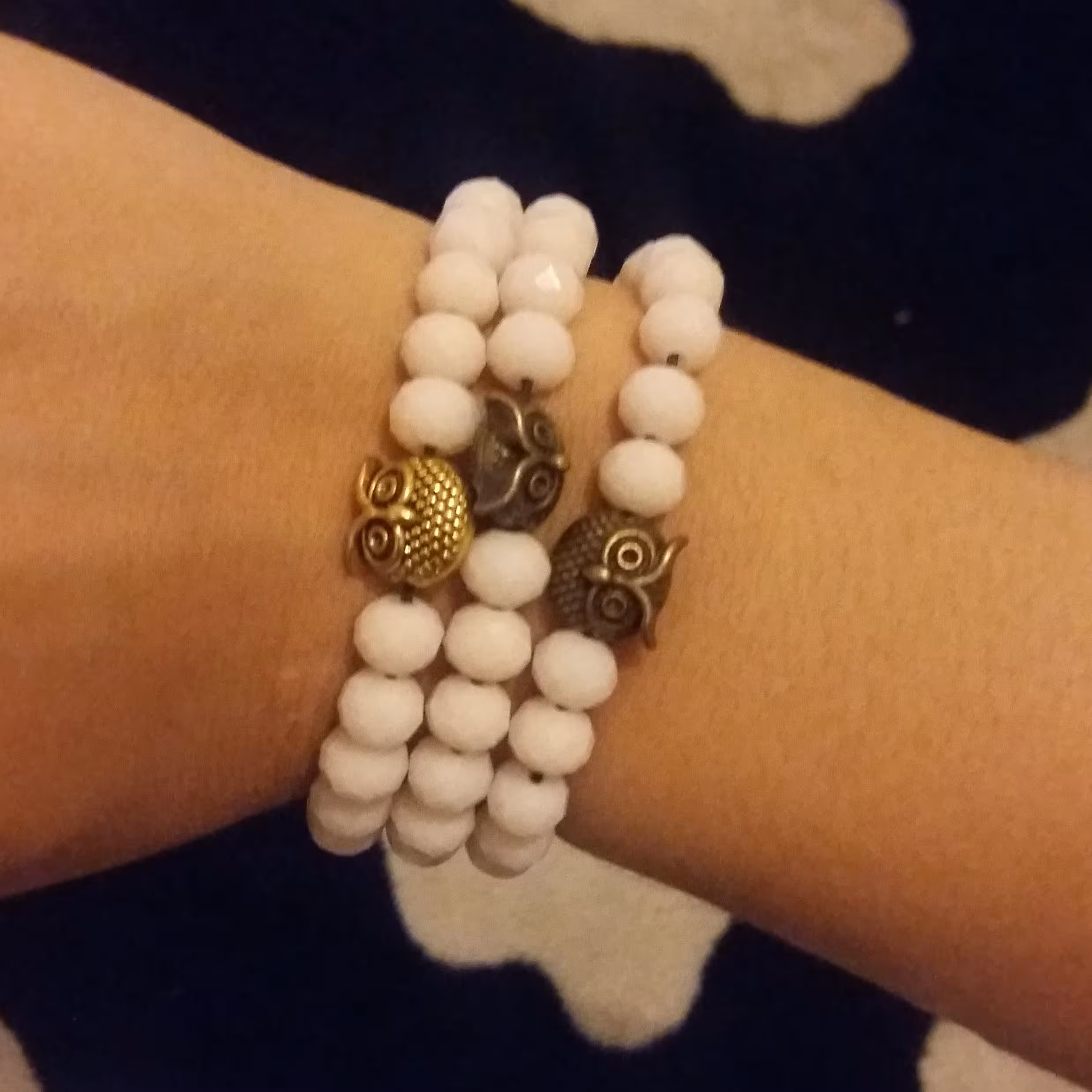 دستبند مهره ای طرح جغد