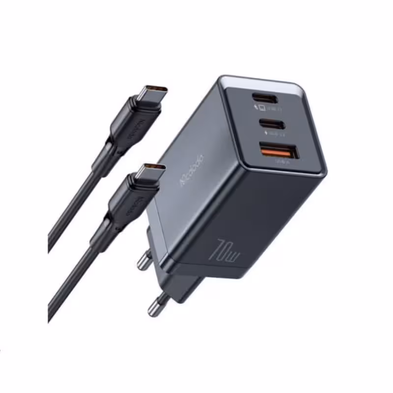 شارژر دیواری 70 وات مک دودو مدل CH-1543  به همراه کابل USB-C | کالا مکس