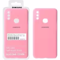 قاب گوشی سامسونگ مدل Galaxy A10S از جنس سیلیکون با طرح پاک کنی، اورجینال، آستر پارچه ای، رنگ صورتی