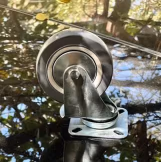 چرخ گردان ترمزدار طوسی سایز 10 سانتی متر