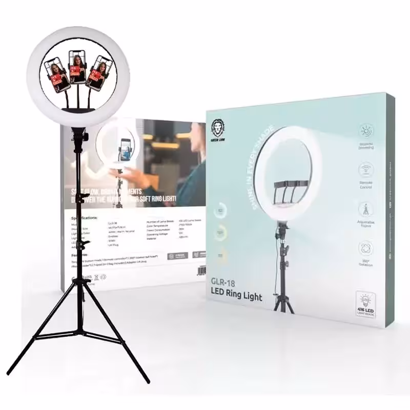 رینگ لایت حرفه ای 18 اینچ گرین لاین Green Lion GLR-18 LED ring light
