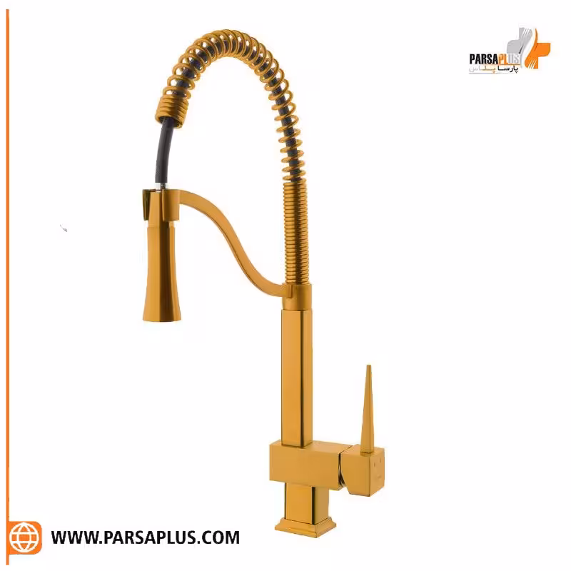 شیر آشپزخانه دوان مدل تاکام طلایی مات