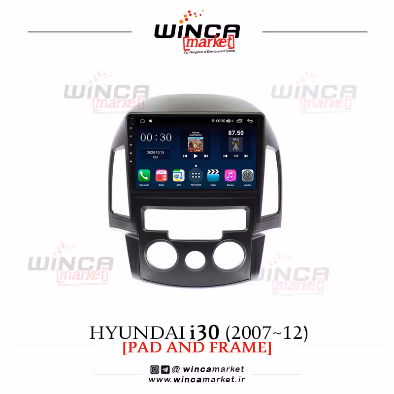 مانیتور اندروید هیوندای آی i30 برند وینکا WINCA سری S500  پلاس مدل H855