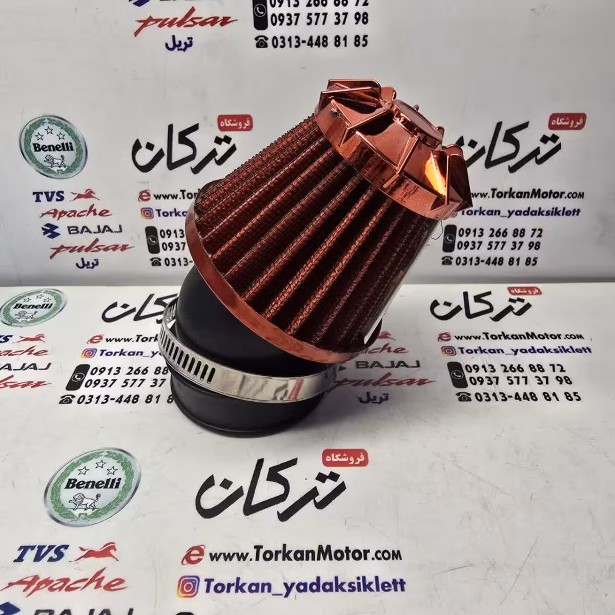 فیلتر ( ابر ) هواکش اسپرت انواع موتورسیکلت قرمز