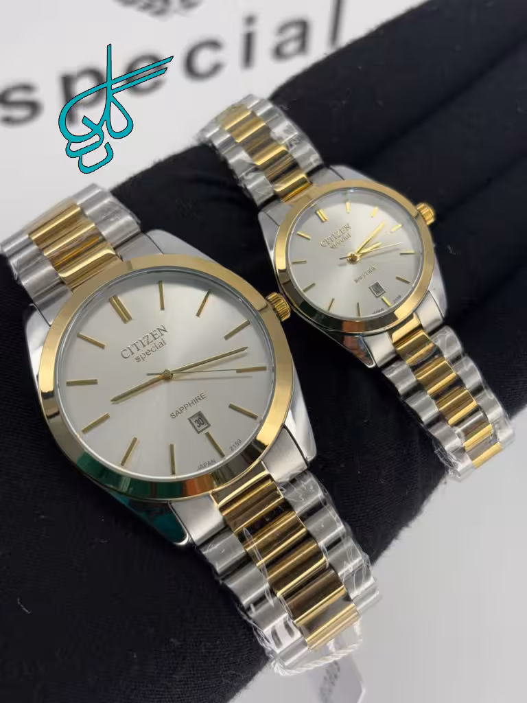 خرید ست ساعت زنانه و مردانه کلاسیک سیتیزن اسپشیال کیفیت عالی رنگ ثابت موتور ژاپن کد 2117421 - ردگل