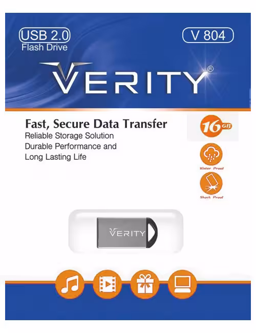 فلش مموری فلزی وریتی مدل V804 ظرفیت 16 گیگابایت