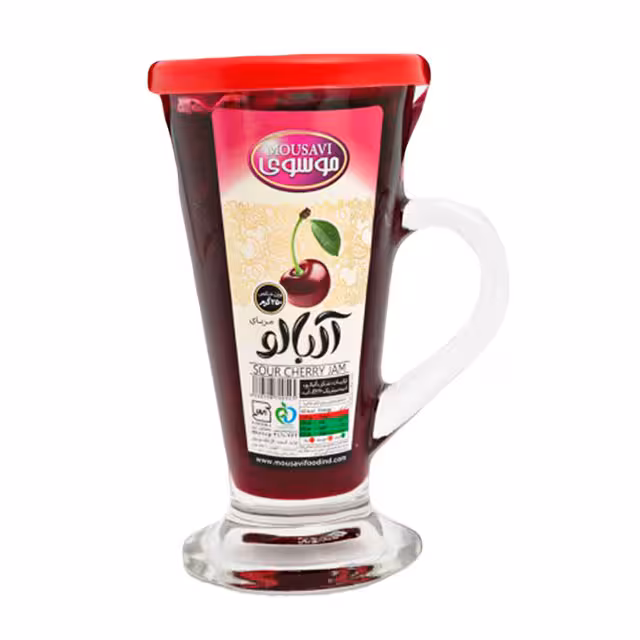 مربا آلبالو لیوانی موسوی 250 گرمی