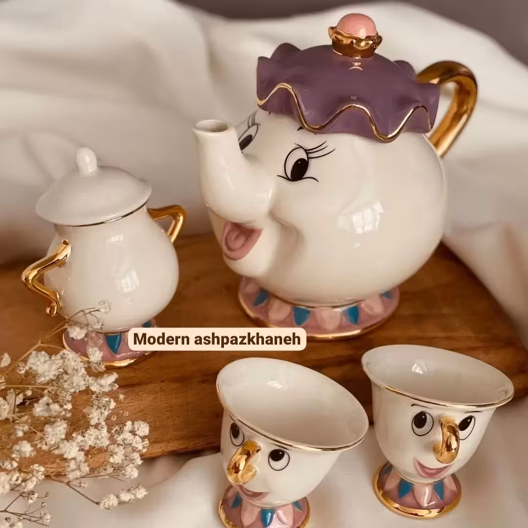 ست قوری دیو و دلبر دیزنی