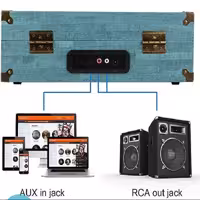 گرامافون چمدانی چند کاره بلوتوث دار جذاب Digtnow