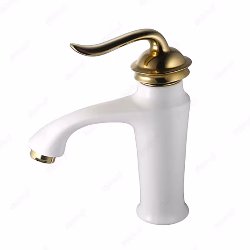 شیر روشویی اوج مدل امپریال سفید طلایی