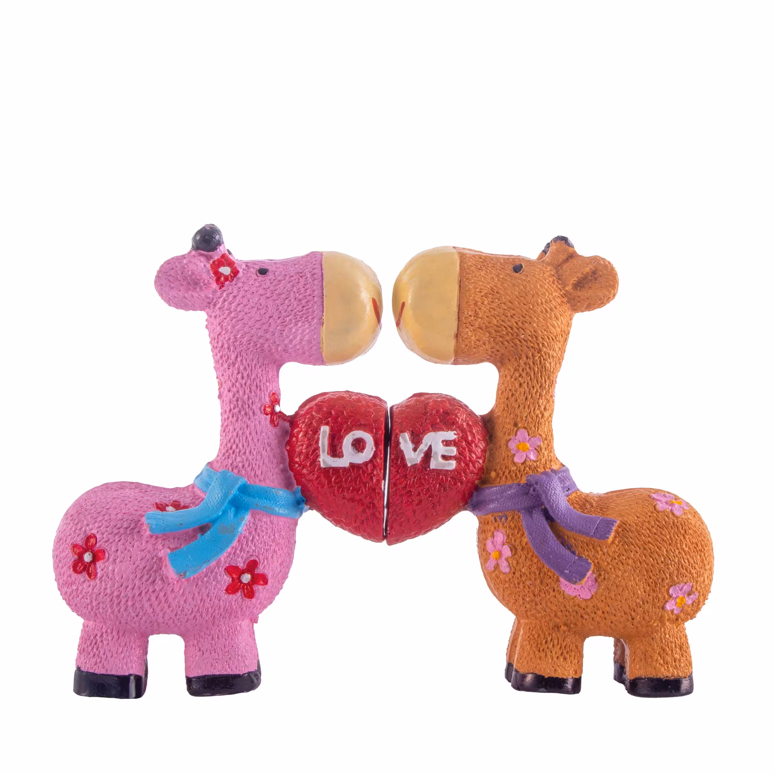 مجسمه دکوری مدل زرافه عاشق کد 8632 مجموعه 2 عددی