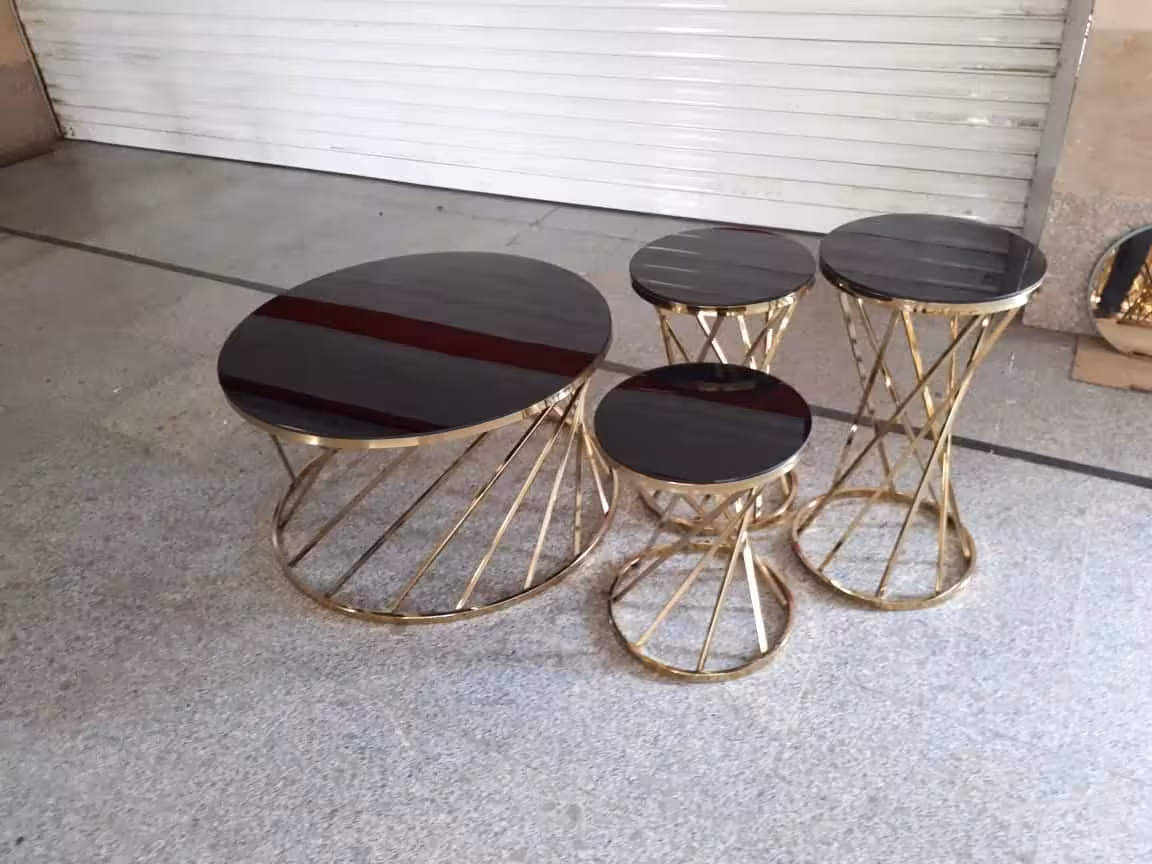 میز عسلی پیچکی کروم کد 5088