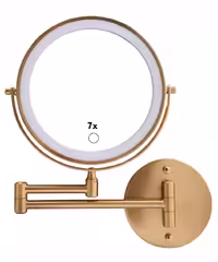 آینه دیواری بازویی (هتلی) رینگ لایت دار با بزرگنمایی 7x
