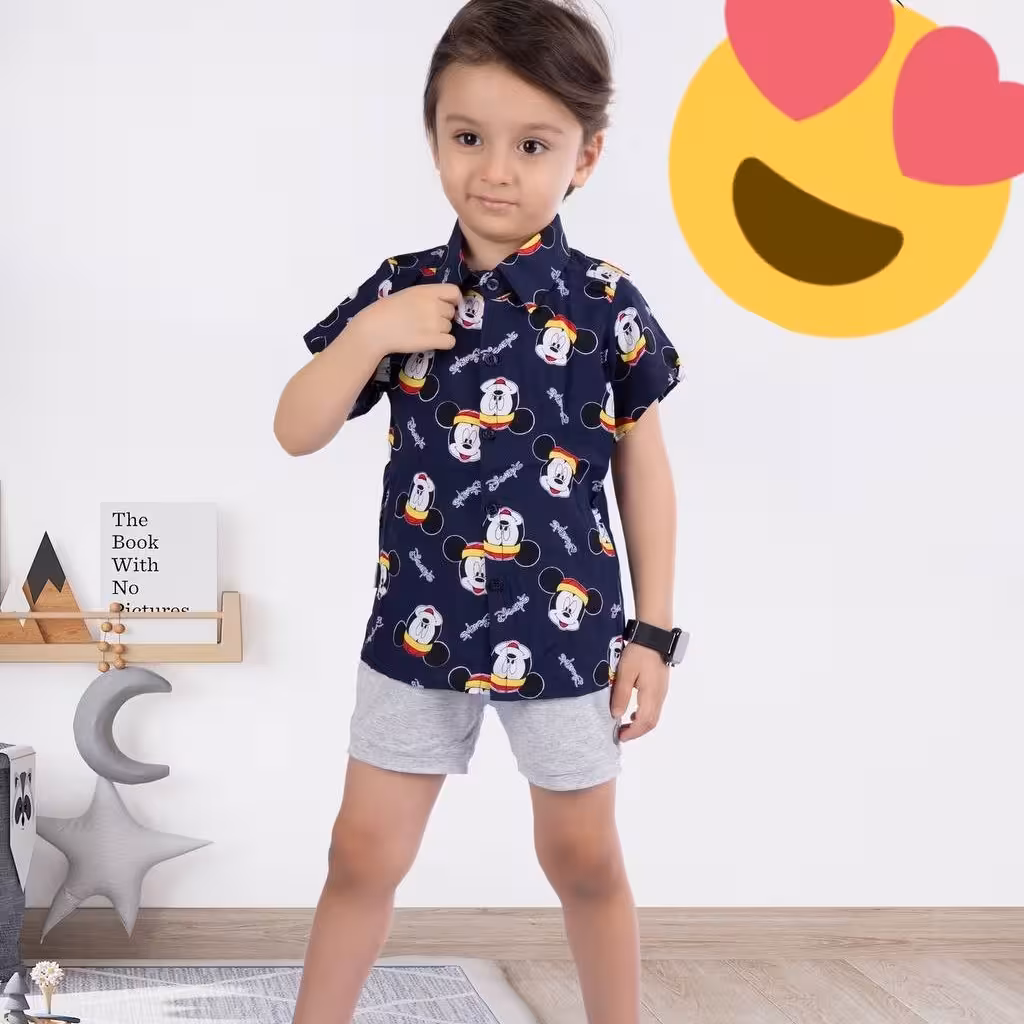 پیرهن شلوارک هاوایی پسرانه