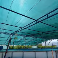 شید سایبان 80درصد 6 در 10 دوردوزی شده و هریک متر حلقه نصب