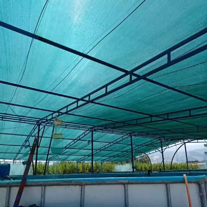 شید سایبان 80درصد 6 در 10 دوردوزی شده و هریک متر حلقه نصب