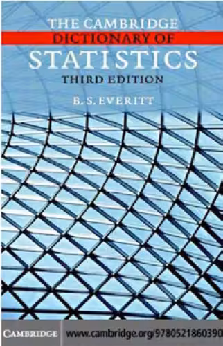 خرید و دانلود نسخه کامل کتاب The Cambridge dictionary of statistics