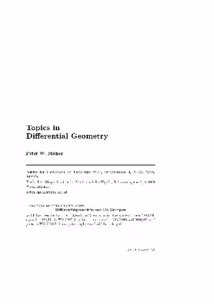 خرید و دانلود نسخه کامل کتاب Topics in differential geometry (web draft, April 2007)