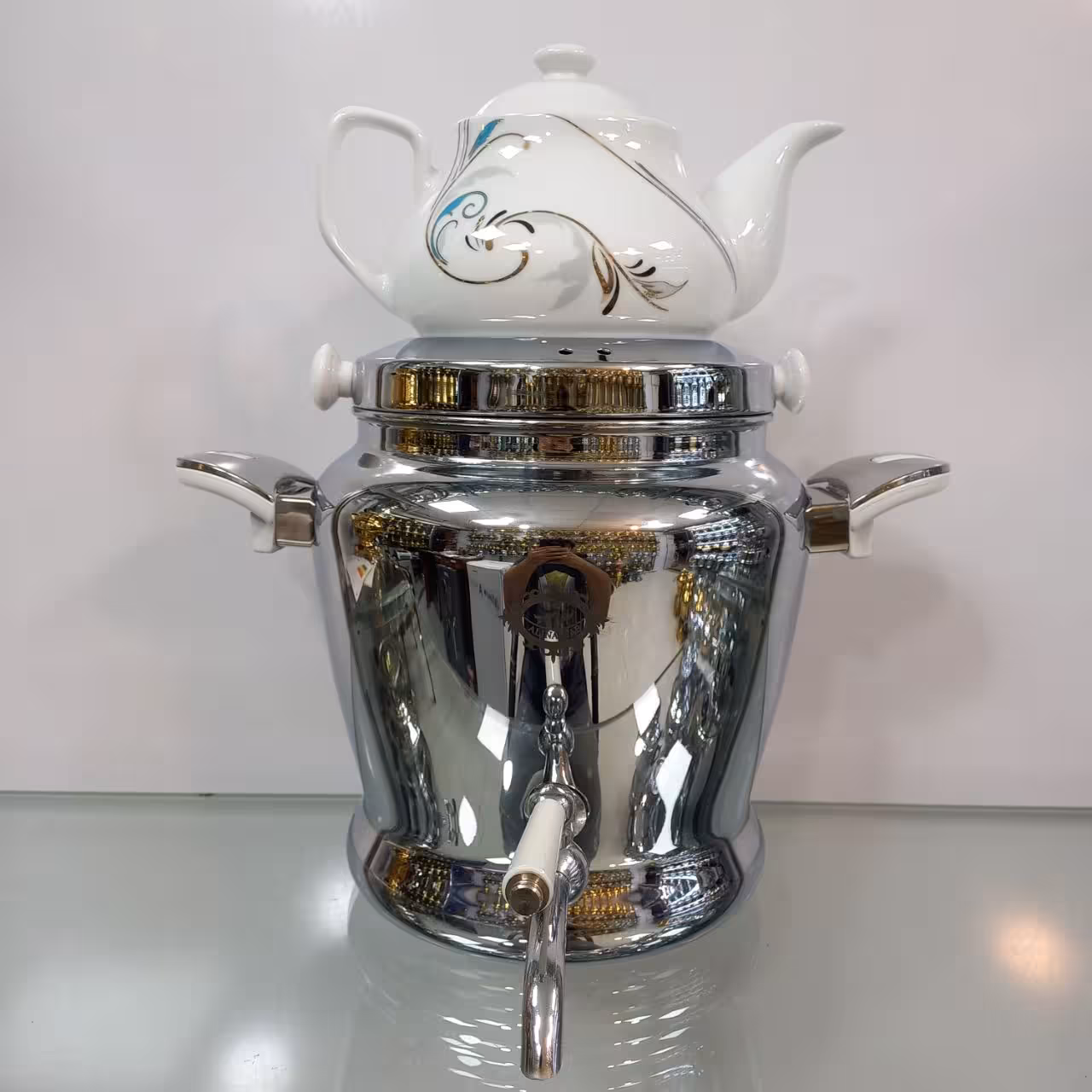 کتری قوری برنجی عالی نسب مدل ارغوان