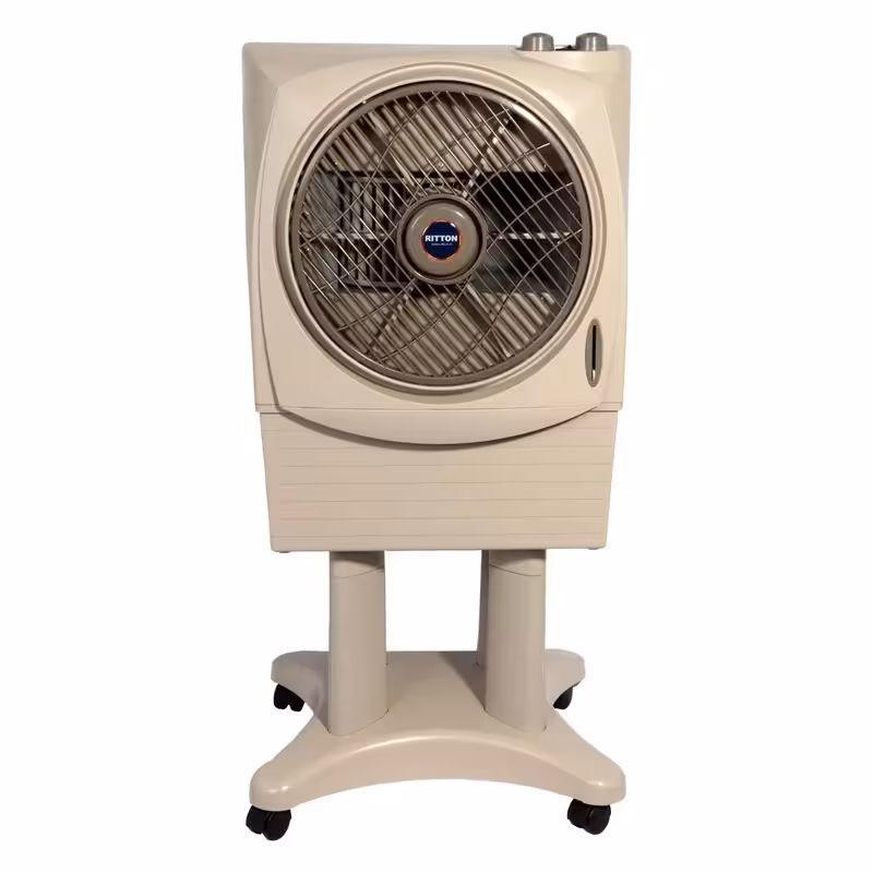 کولر آبی پشت بامی 2500 CFM ریتون مدل PC-2500، پایه‌دار، گرید انرژی A، نحوه کنترل به صورت دستی، پر شدن مخزن کولر به صورت دستی، مناسب برای متراژ بین 30 تا 50 متر مربع