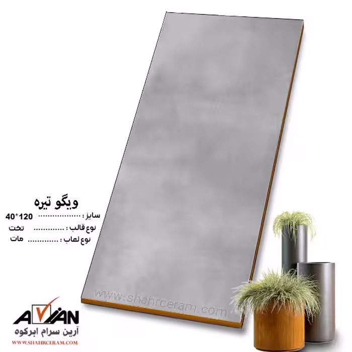 سرامیک ویگو تیره 120*40 کاشی آرین